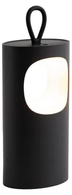Image de Luxus Europe - Lampe de table Lugano, noire - Lampe de table LED sans fil pour intérieur