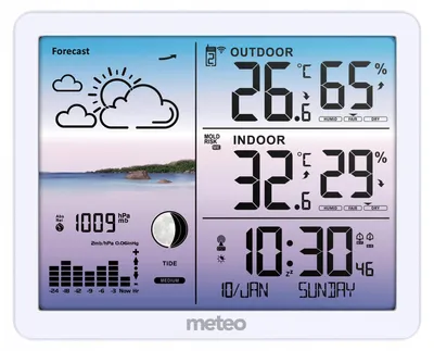 Produktbild von Meteo SP107B Wetterstation mit DCF und Farbdisplay