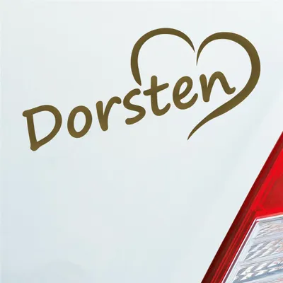 Produktbild von Auto Aufkleber Dorsten Herz Stadt City Liebe Love Heimat 17x8 cm Gold Sticker Heckscheibenaufkleber
