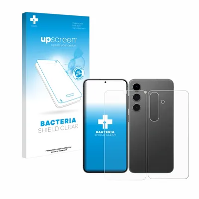 Produktbild von upscreen Schutzfolie für Samsung Galaxy S24 (Display+Rückseite) Displayschutz Displayschutzfolie Folie Klar antibakteriell