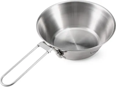 Produktbild von Lixada Edelstahlschale mit faltbarem Griff fuer Camping im Freien Wandern Rucksack Picknick