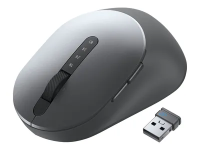 Zdjęcie produktu dla DELL Mysz Pro Plus — MS5320W, Po prawej stronie, Optyczny, RF Wireless + Bluetooth, 1600 DPI, Szary, Tytan