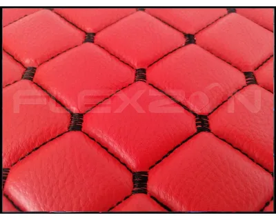 Immagine prodotto di Tappetini per auto in ecopelle rossa, trapuntati, per Volvo FH3 (2002–2012), cambio automatico,