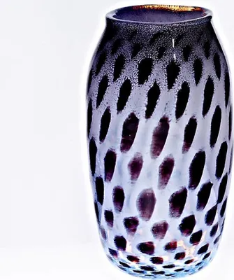 Produktbild von Vase marmoriert "Pavel" (18cm), weiß/schwarz