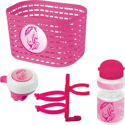 Produktbild von Ventura accessoire-Set PaardMädchen rosa/weiß 4-teilig