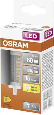 Obrázok produktu pre Osram STAR LED žiarovka Teplá biela 2700 K 6,5 W R7s E
