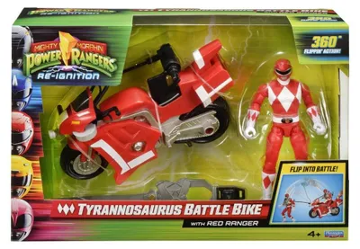 Obrázek produktu pro Power Rangers Battle Bike – vozidlo Tyrannosaurus Rex s Red Rangerem, 18 cm
