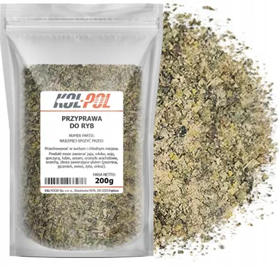 Zdjęcie produktu dla PRZYPRAWA DO RYB 200g Aromatyczna mieszanka ziół naturalna jakość Kol-Pol