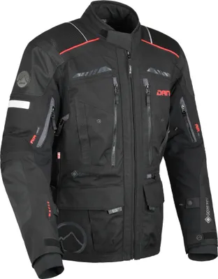 Immagine prodotto di DANE Hornum giacca impermeabile in tessuto da moto, nero/rosso, 3XL