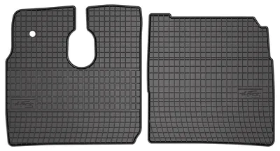 Image de Tapis avant en caoutchouc pour MAN L2000 1994-2005 – 2 pièces, noirs, sur mesure