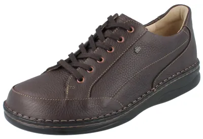 Produktbild von FINN COMFORT Falkland Herren Halbschuhe dunkelbraun Glattleder - Größe: UK 9
