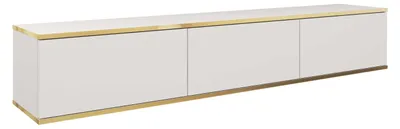 Immagine prodotto di Mobile sospeso per TV, design moderno, colore: bianco, larghezza: 175 cm, altezza: 30 cm