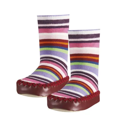 Produktbild von Playshoes Hüttenschuh Ringel, in pink, Größe 23/26
