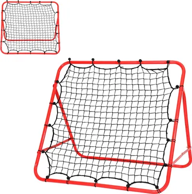 Produktbild von Jopassy Fußball Rebounder Kickback Rückprallwand 103 x 100 cm Tor Prallwand Netz Einstellbar für Übungen