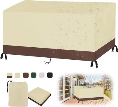 Obrázok produktu pre Záhradný nábytok – Terasový nábytok – Odolný voči poveternostným vplyvom – Vodotesná rohož Oxford – 160 x 80 x 85 cm – béžovo-hnedá