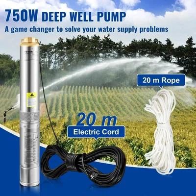 Obrázek produktu pro Ponorné čerpadlo – hlubinné ponorné čerpadlo – 750W – 230V – 50Hz, nerezová ocel
