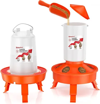 Immagine prodotto di Distributore di mangime e abbeveratoio da 1,5 litri, regolabile in altezza, per pollame