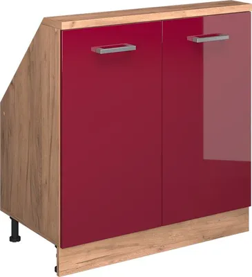 Produktbild von Dachschrägenschrank Vicco Rion Rot Hochglanz mit 2 Türen, Model 56162