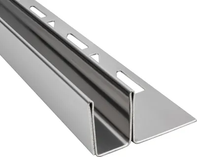 Produktbild von Glas-Fliesenprofil Edelstahl Klemmprofil Wandprofil V2A 2m H19mm 11mm-Glas glänzend