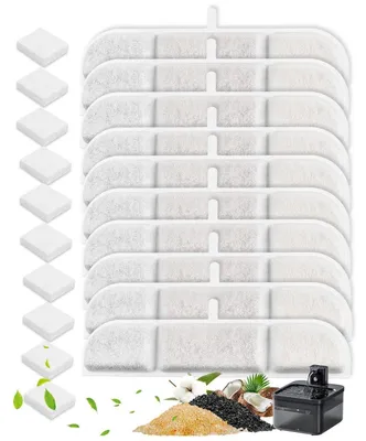 Productafbeelding van Katzenbrunnen filtersysteem, 10 stuks + 10 sponsfilters voor de 2,5 liter DownyPaws drinkfontein DPWFP6