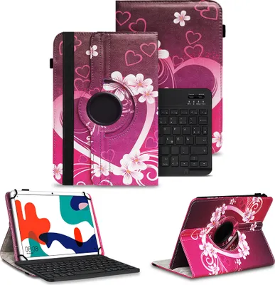 Produktbild von Schutzhülle für Lenovo Tab M10a Bluetooth Hülle Tablet Tasche QWERTZ TastaturFarben:Motiv 2