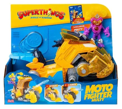 Image de Magic Box Superthings, Moto Fighter, figurine pour enfant, Multy, couleur bleue. Adapté aux enfants, couleur bleue, taille unique
