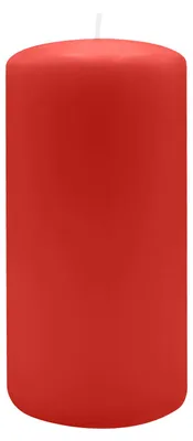 Produktbild von Flachkopf-Stumpenkerzen Weihnachtsrot Erdbeere 200 x Ø 100 mm, 4 Stück