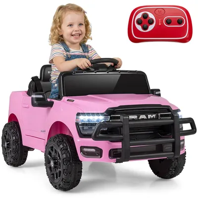 Productafbeelding van COSTWAY 12V Elektrische kinderauto, kinderauto met 2,4G afstandsbediening, muziek, claxon, koplampen, 3-punts veiligheidsgordel en vergrendelbare deuren, geschikt voor kinderen vanaf 3 jaar