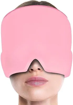 Produktbild von Gelkühlende Kopfmasker - Migräne-Verlichtung - Elastisches Kissen - Kopfschmerz-Relief - Gel-Kühlung - Kopfmasker - Stress-Entspannung
