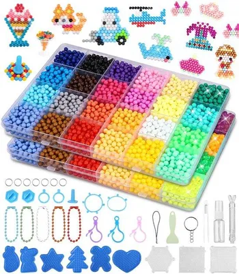 Produktbild von Kunstnijverheidsset für Kinder, 6000 Stück DIY Spielzeug, 30 Farben, Kunstnijverheidsbenodigdheden für Anfänger