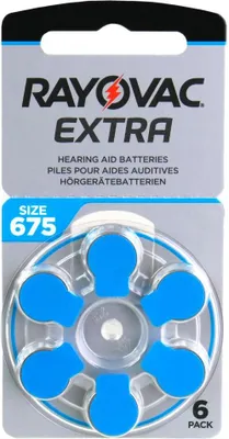 Obrázek produktu pro Baterie Rayovac do naslouchadel Zinc Air, 675, 1,4 V Extra Advanced