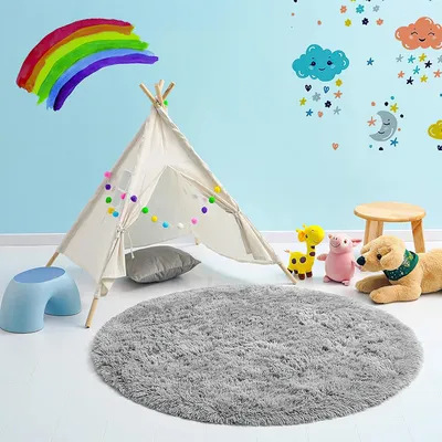 Produktbild von Famanu Teppich Rund 150x150 cm - Weich und rutschfest