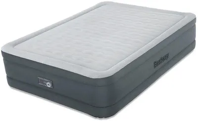 Produktbild von Zwei-Personen Luftbett - 152x203x46 cm - Grau - Mit Eingebauter Elektrischer Pumpe - Inkl. 3-in-1 Aufbewahrungsbeutel