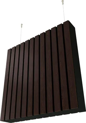 Productafbeelding van Set van 4 – Akoestische plafondpanelen met bevestigingsset | Geluidsabsorptie | Akoestisch plafondpaneel | [SLATOBAF | Wenge]
