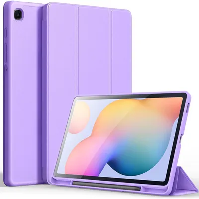 Immagine prodotto di Custodia protettiva per Samsung Galaxy Tab S6 Lite da 10,4 pollici, con supporto per la penna e funzione stand, colore viola