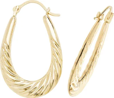 Produktbild von Elegante 9 Karat (375) Gold Damen - Paar Creolen - 25mm*17mm; TRS26320