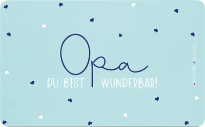 Produktbild von PPD Opa D@H Tray, Frühstücksbrettchen, Brettchen, Frühstück, Resopal, Petrol / Türkis, 14.3 x 23.3 cm, 586002075