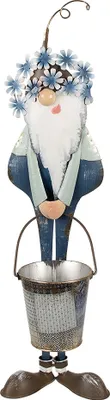 Produktbild von Clayre & Eef Dekorationsfigur Zwerg 67 cm Blau Weiß Metall