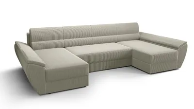 Produktbild von U-förmige Couchgarnitur OPHELIA – Grauweiß