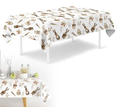 Productafbeelding van Paastafellen met Konijn en Wortelpatroon, 220 x 130 cm