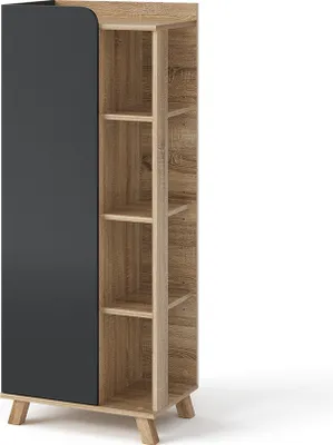 Immagine prodotto di Mobiletto midi Vicco Karen Sonoma/antracite 50 x 128 cm con porta e vani aperti, Model 47279
