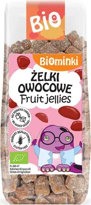 Produktbild von ŻELKI OWOCOWE BEZ DODATKU CUKRÓW BEZGLUTENOWE  150 g - BIOMINKI