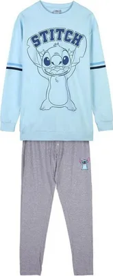Produktbild von Schlafanzug Stitch Damen Hellblau - XS