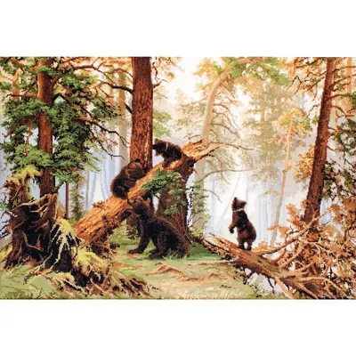 Produktbild von Luca-S Kreuzstich Set "Morgen in einem Kiefernwald", Zählmuster, 53,5x35,5cm