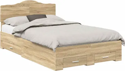 Immagine prodotto di Struttura del letto con testiera Rovere Sonoma 120 x 200 cm