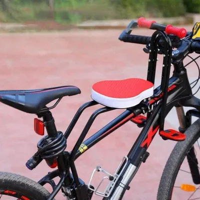 Produktbild von Kinderfietszitje mit Sicherheitsgurt und verstellbarer Sitz für Kinder - Rot, geeignet für Babys und Kleinkinder bis 41 kg