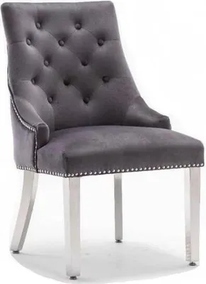 Zdjęcie produktu dla Krzesło do jadalni krzesła tekstylne meble drewniany fotel Chesterfield