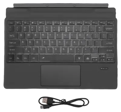 Produktbild von Bluetooth-Tastatur, passend für Latitude 7320 K19M 5285 5290 7200 7210 Laptop, abnehmbare Reisetastatur mit Touchpad-Hintergrundbeleuchtung