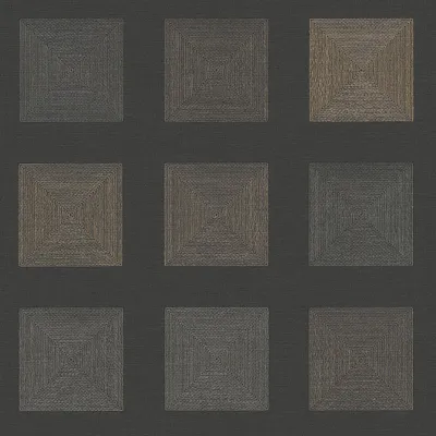 Image de Profhome 371724-GU Papier peint à motifs graphiques mat noir or 5,33 m2