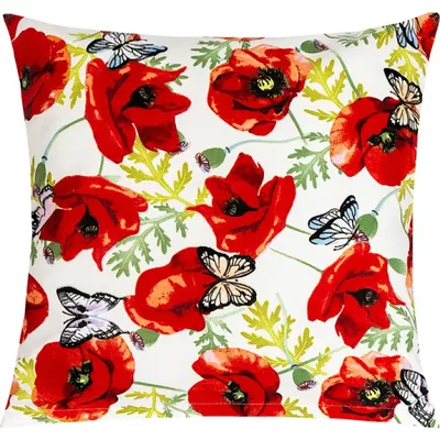 Zdjęcie produktu dla Poduszka BERTA - 45x45 cm - czerwona, biała, zielona